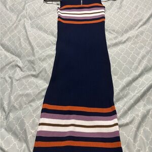 Sleeveless Sweater Dress Striped Size M